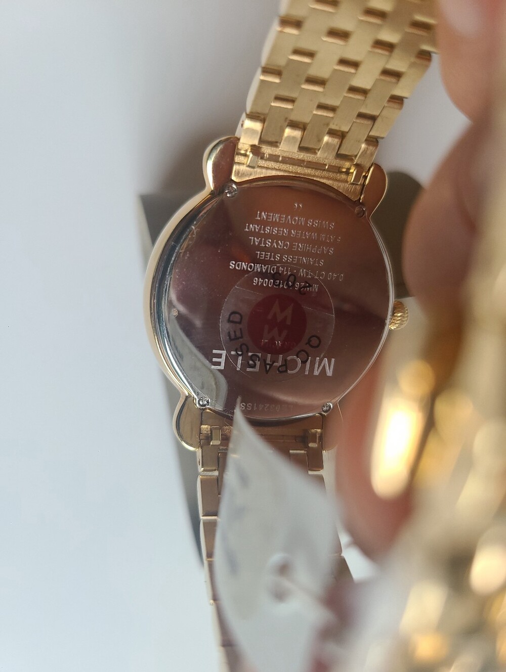 Brand NEW Michele Gracile Gold Diamond MOP Dial Ladies Watch MW26A01B0046 - Picture 4 of 4